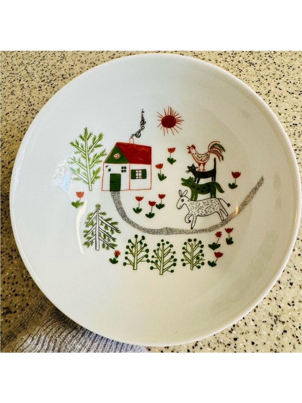 Rare Mid Century Vtg.Johann Haviland hand painted porcelain bowl.Bavaria Germany